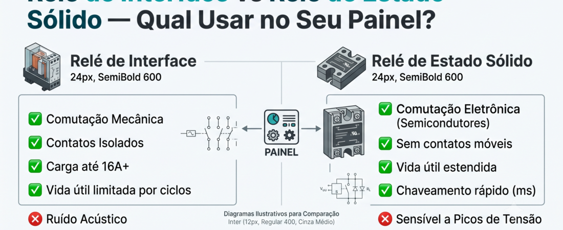 Relé de Interface vs Relé de Estado Sólido — Qual a Diferença?